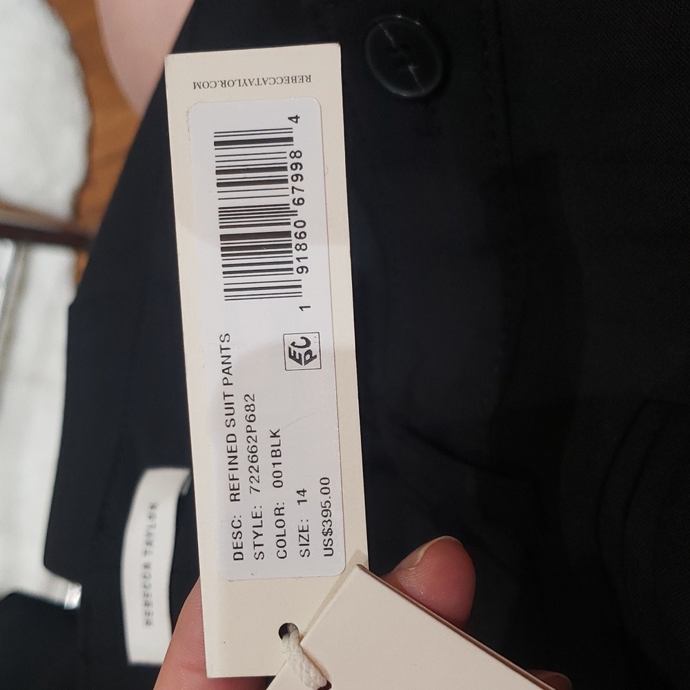 Nwt Rebecca Taylor 14 black refined suit pants - Picture 8 of 13